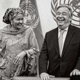UN-Generalsekretär António Guterres und seine Stellvertreterin Amina J. Mohammed.