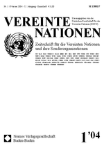 VEREINTE NATIONEN Heft 1/2004