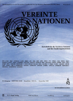 VEREINTE NATIONEN Heft 6/1992