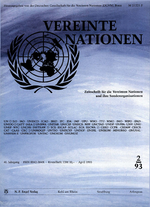 VEREINTE NATIONEN Heft 2/1993