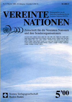 VEREINTE NATIONEN Heft 5/2000