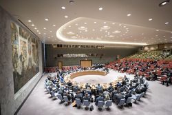Blick in den Raum des Sicherheitsrates
