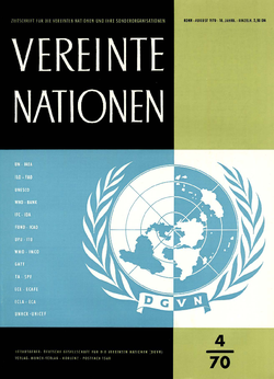 VEREINTE NATIONEN Heft 4/1970
