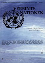 Die Vereinten Nationen als Organisation des Friedens in der Welt