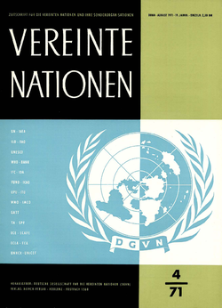 VEREINTE NATIONEN Heft 4/1971