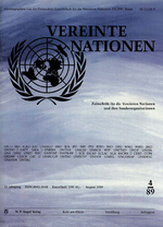 VEREINTE NATIONEN Heft 4/1989