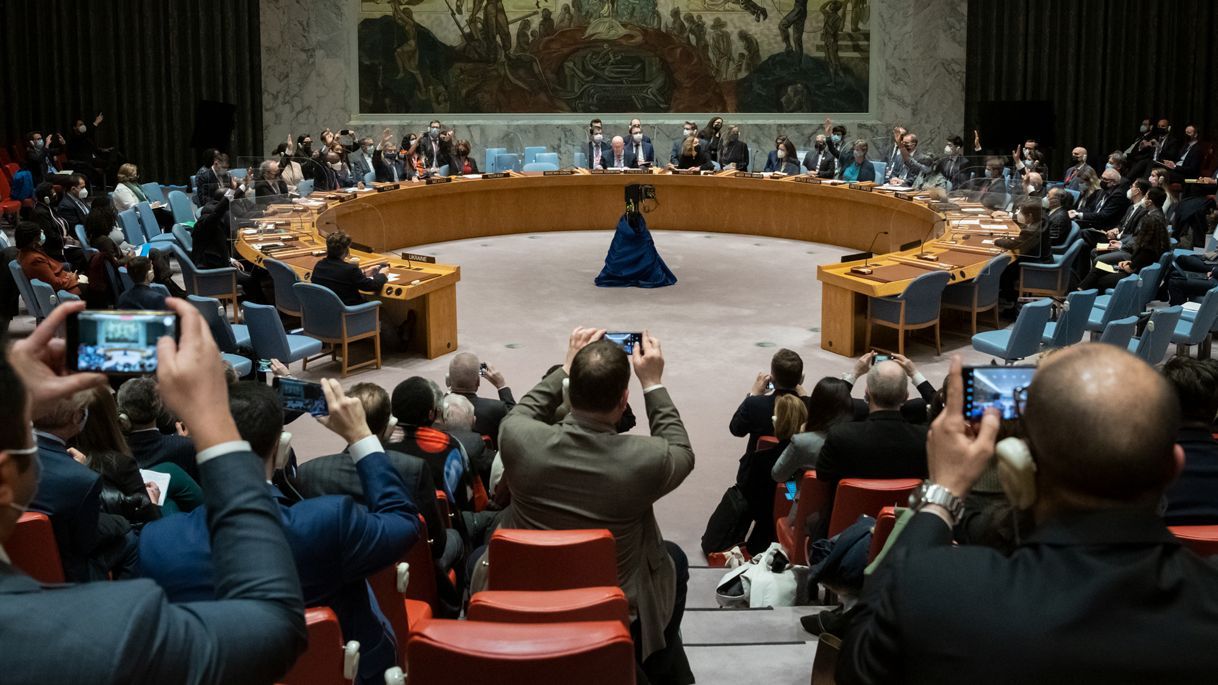 Der UN-Sicherheitsrat stimmt über Resolutionsentwurf zur Ukraine ab. UN Photo: Mark Garten