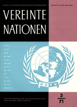 VEREINTE NATIONEN Heft 3/1971