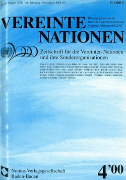 VEREINTE NATIONEN Heft 4/2000