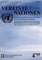 VEREINTE NATIONEN Heft 4/1995