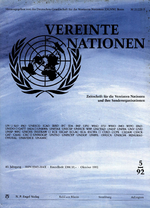 VEREINTE NATIONEN Heft 5/1992