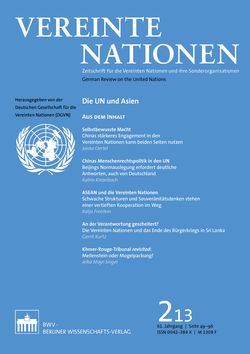 Zeitschrift Vereinte Nationen 2013/2 Titelbild
