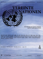 VEREINTE NATIONEN Heft 2/1992