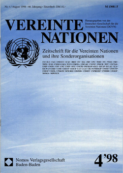 VEREINTE NATIONEN Heft 4/1998