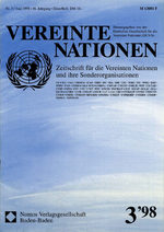 VEREINTE NATIONEN Heft 3/1998