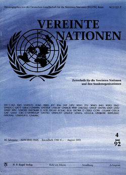 VEREINTE NATIONEN Heft 4/1992