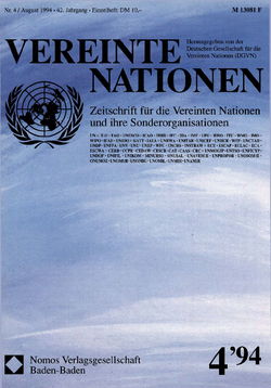 VEREINTE NATIONEN Heft 4/1994