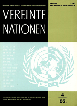 VEREINTE NATIONEN Heft 4/1985