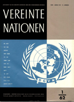 VEREINTE NATIONEN Heft 1/1962