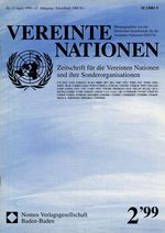 VEREINTE NATIONEN Heft 2/1999