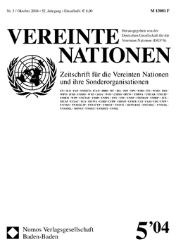 VEREINTE NATIONEN Heft 5/2004
