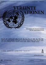 VEREINTE NATIONEN Heft 6/1991