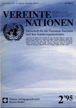 VEREINTE NATIONEN Heft 2/1995