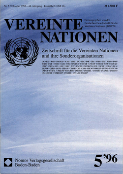 VEREINTE NATIONEN Heft 5/1996