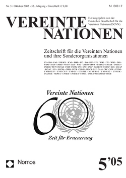 Heft 5/2005 - 60 Jahre Vereinte Nationen