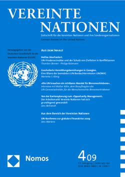 VEREINTE NATIONEN Heft 4/2009